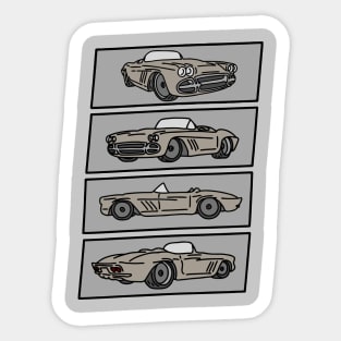 vintage retro cars Sticker